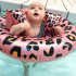 Baby zwemband roze panterprint 0-12mnd